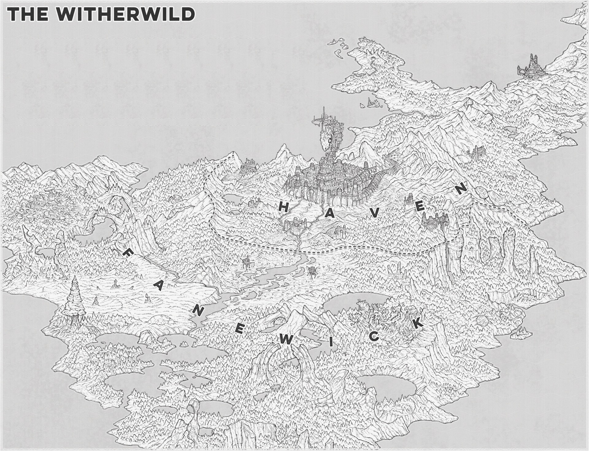 A map of the Witherwild